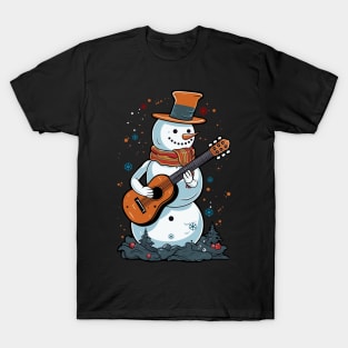 Christmas Guitar Gift Santa Claus Guitarist Funny Guitar T-Shirt